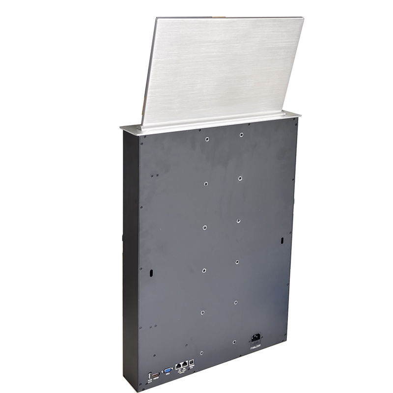 পেপারলেস কনফারেন্স সিস্টেমের জন্য প্রত্যাহারযোগ্য মোটরাইজড এলসিডি মনিটর লিফট টেবিল